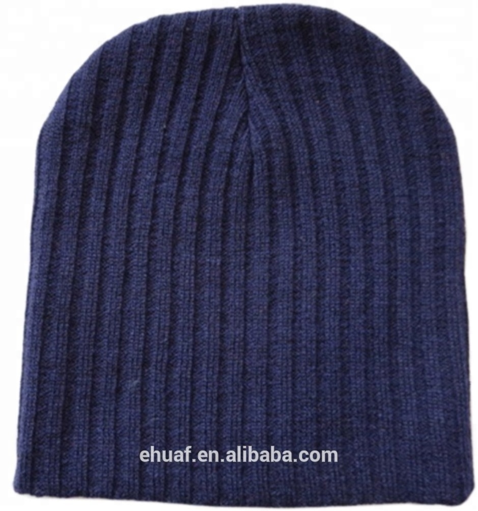 Winter wholesale adult outdoor sports blank acrylic soft cable knit unfolded plain striped cheap beanie