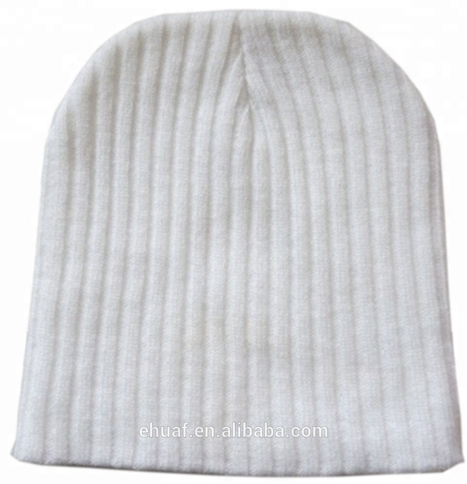 Winter wholesale adult outdoor sports blank acrylic soft cable knit unfolded plain striped cheap beanie