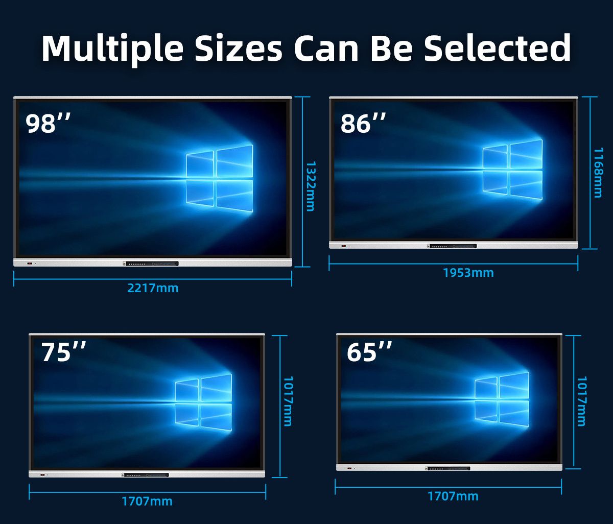 High Quality Interactive Electronic Smart Whiteboard 65-inch Touch Screen Whiteboard to Enhance Learning and Meeting Experience