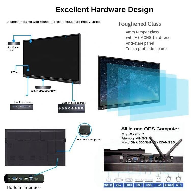 Classroom smart podium digital touch screen podio interactivo