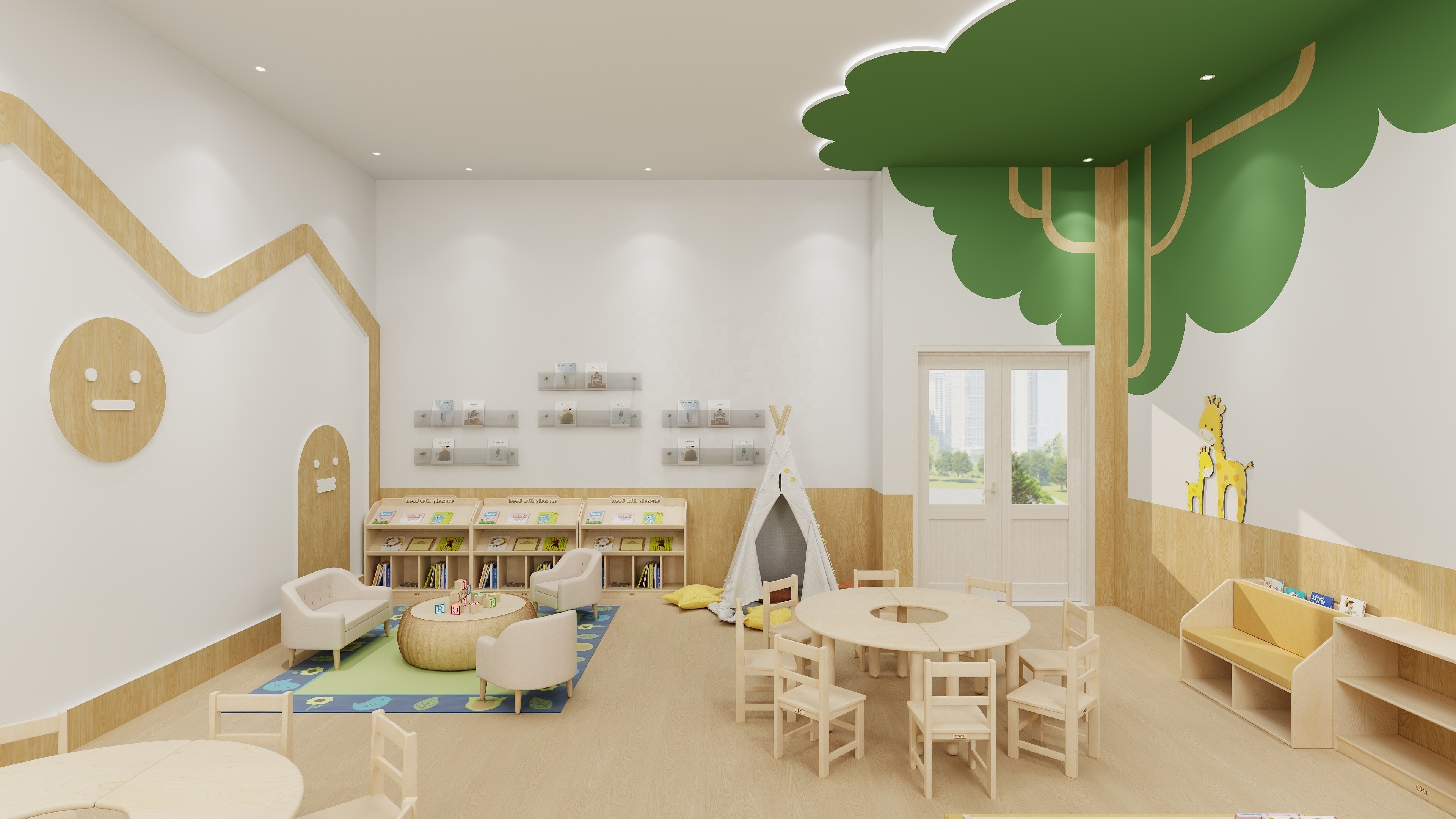 Children Preschool Daycare Wood Furniture Supply, Classroom Furniture Whole Setup For Kindergarten Childcare