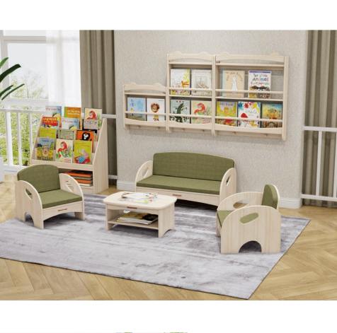 Wooden Cheap Daycare Furniture Classroom Reading Literacy Corner Preschool Nursery Kindergarten Furniture