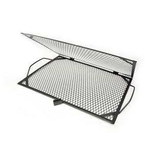 Hot Sale Rectangle BBQ Non-Stick Mesh Grill Tray BBQ Grill Pan With Two Handle For Outdoor Cooking