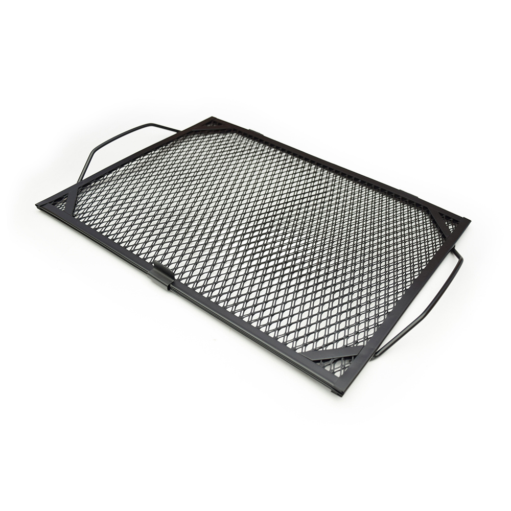 Hot Sale Rectangle BBQ Non-Stick Mesh Grill Tray BBQ Grill Pan With Two Handle For Outdoor Cooking