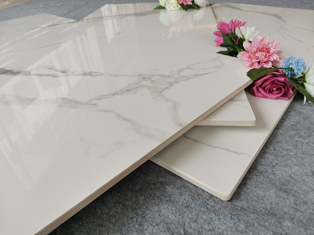 Eiffel New Product big size 600x1200mm Carrara white table top marble veneer tiles large format tiles porcelain countertop