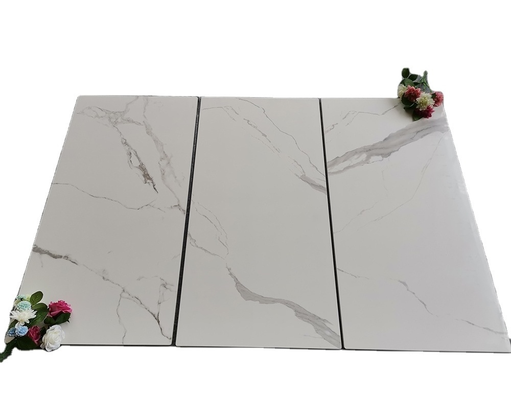 Eiffel New Product big size 600x1200mm carrara white marble porcelain slab dining tables countertop