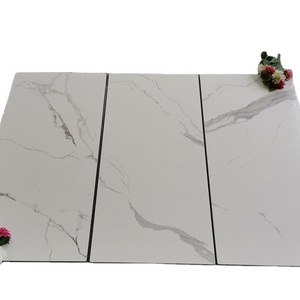 Eiffel New Product big size 600x1200mm carrara white marble porcelain slab dining tables countertop