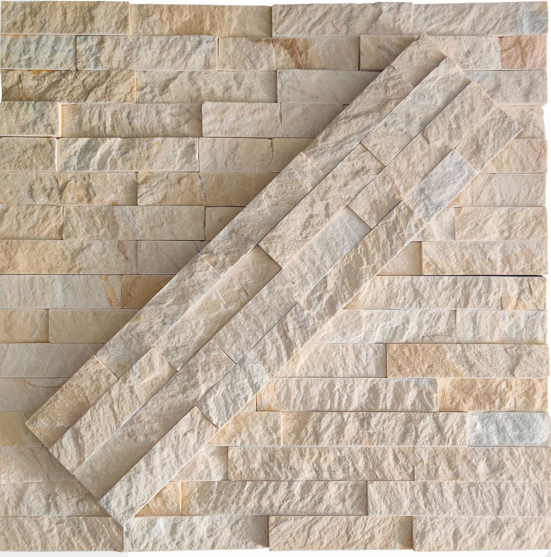 Irregular Honed Surface yellow cultured stone outdoor tone exterior wall cladding tiles for hotel and villa