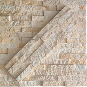 Irregular Honed Surface yellow cultured stone outdoor tone exterior wall cladding tiles for hotel and villa