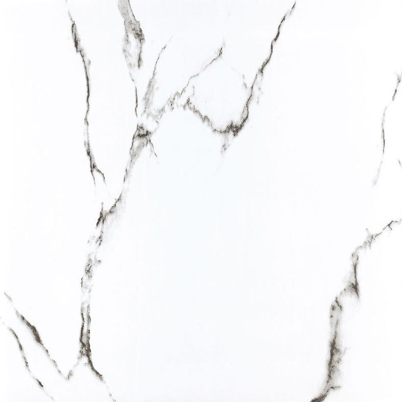 Eiffel foshan home carrara white floor tiles white color full polished glazed porcelain bedroom floor tile 600x600