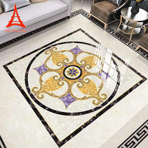 Custom modern polished ceramic tiles luxury square ceramic tile floor medallions