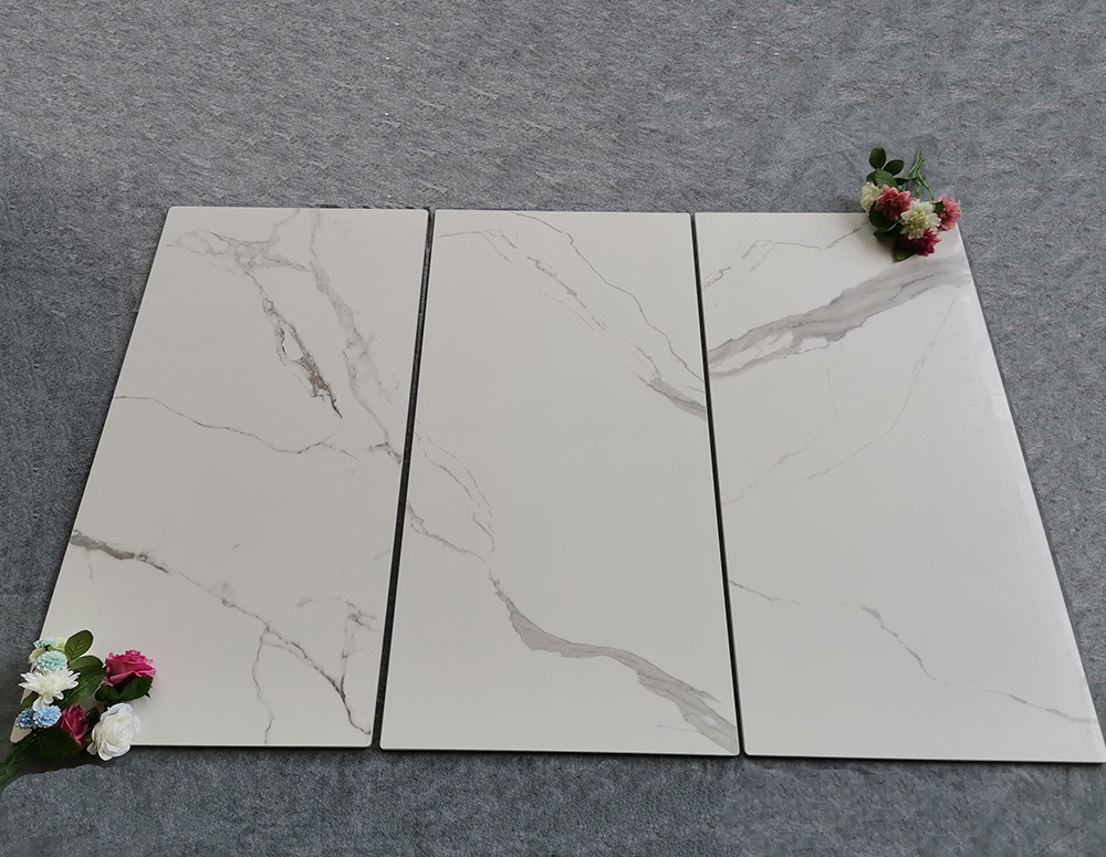 Eiffel New Product big size 600x1200mm Carrara white table top marble veneer tiles large format tiles porcelain countertop