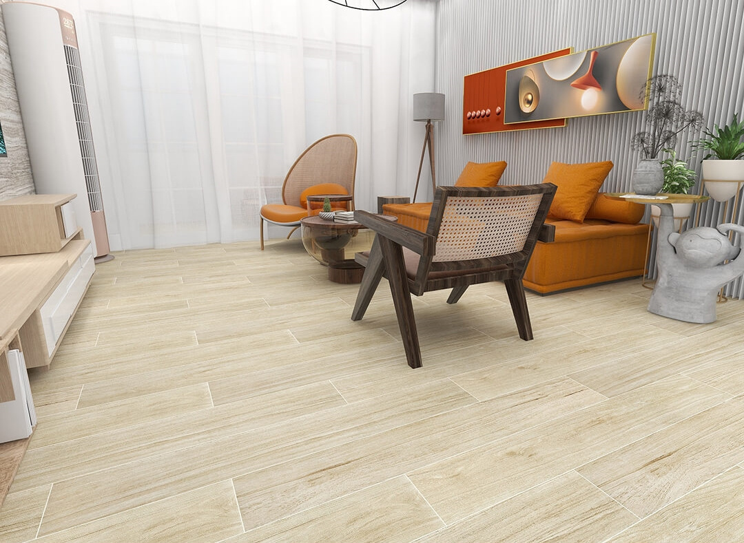 Floor Tiles Flooring Design Non Slip Cheap Bricks Wood Finish Tiles Wooden Look Matte Glazed Ceramic CLASSIC Villa 200x1200mm