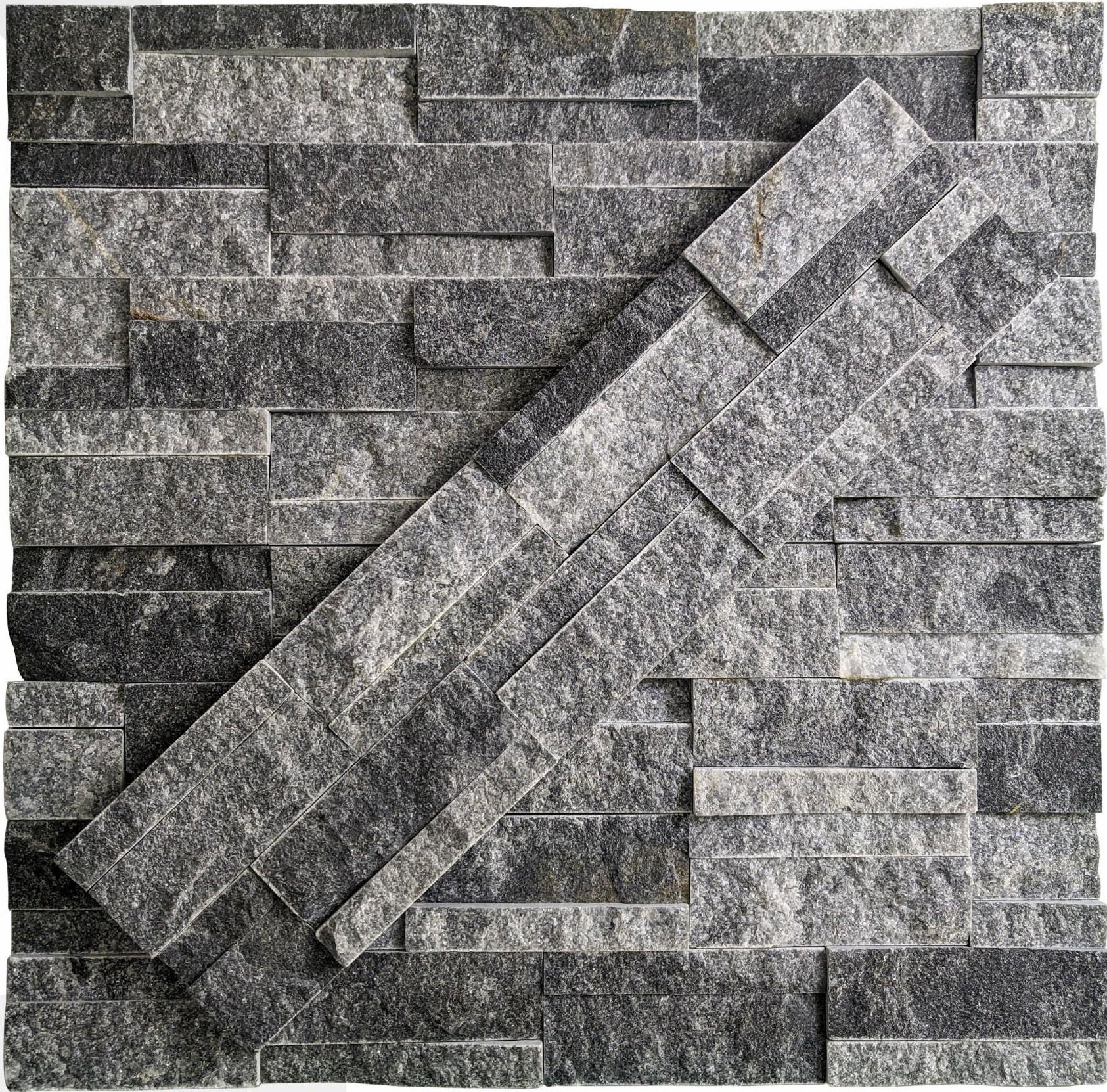 Wall Tiles Exterior Wall Tile and Grey in Rustic Surface in Matt Finish Porcelain 3d High Depth Elevation Black Dull CLASSIC