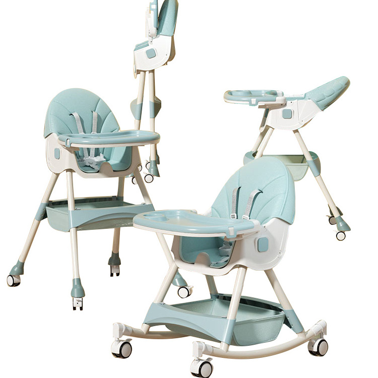 Plastic Folding infant Baby Rocker Bouncer Swing high Chair Rocking modern portable For children Kids Feeding Dining eating OEM