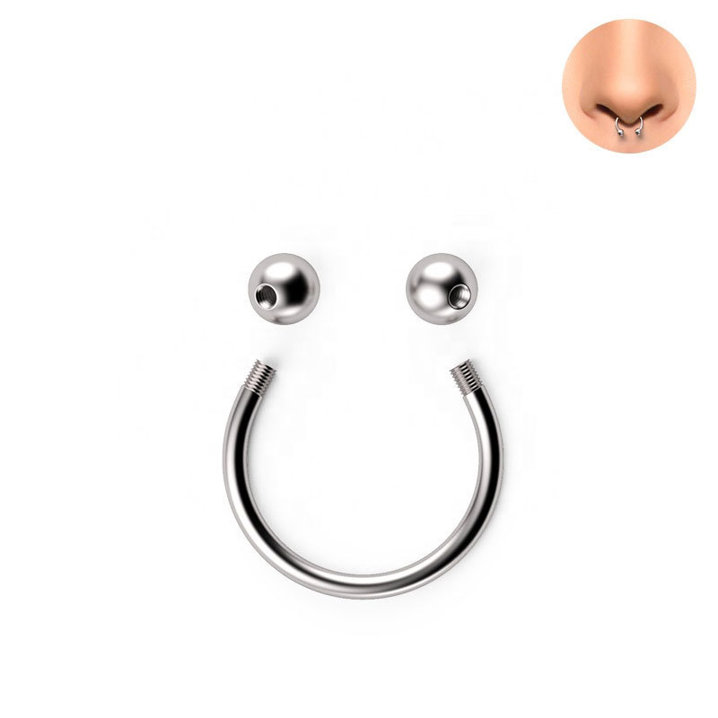 316L Stainless Steel 16G Nose Ring Lip Earring Body Piercing Horseshoe Fashion Jewelry Piercing Jewelry