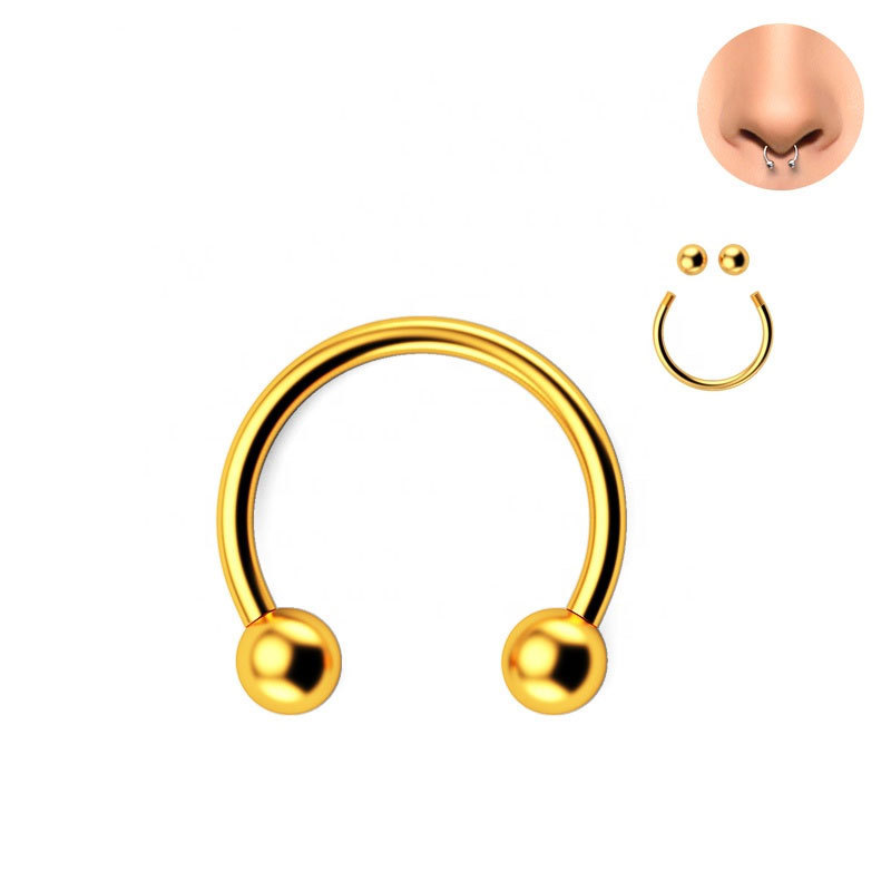 316L Stainless Steel 16G Nose Ring Lip Earring Body Piercing Horseshoe Fashion Jewelry Piercing Jewelry