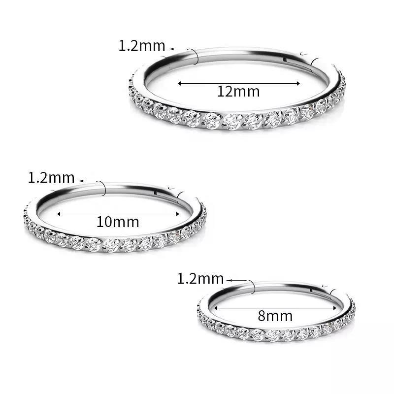 316L Stainless Steel Piercing Hoop Nose Ring Septum Clicker Lip Piercings Jewelry Rings For Women And Men