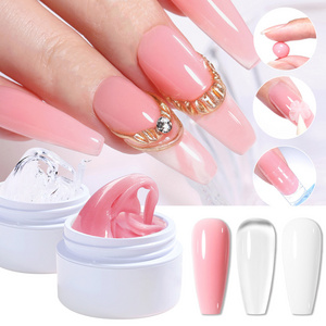 15ml Non-stick Hand Extension Nail Art Gel Solid Carving Flower Take Shaped UV Polish Glue Extend Poly Nail Charms Gel Manicure