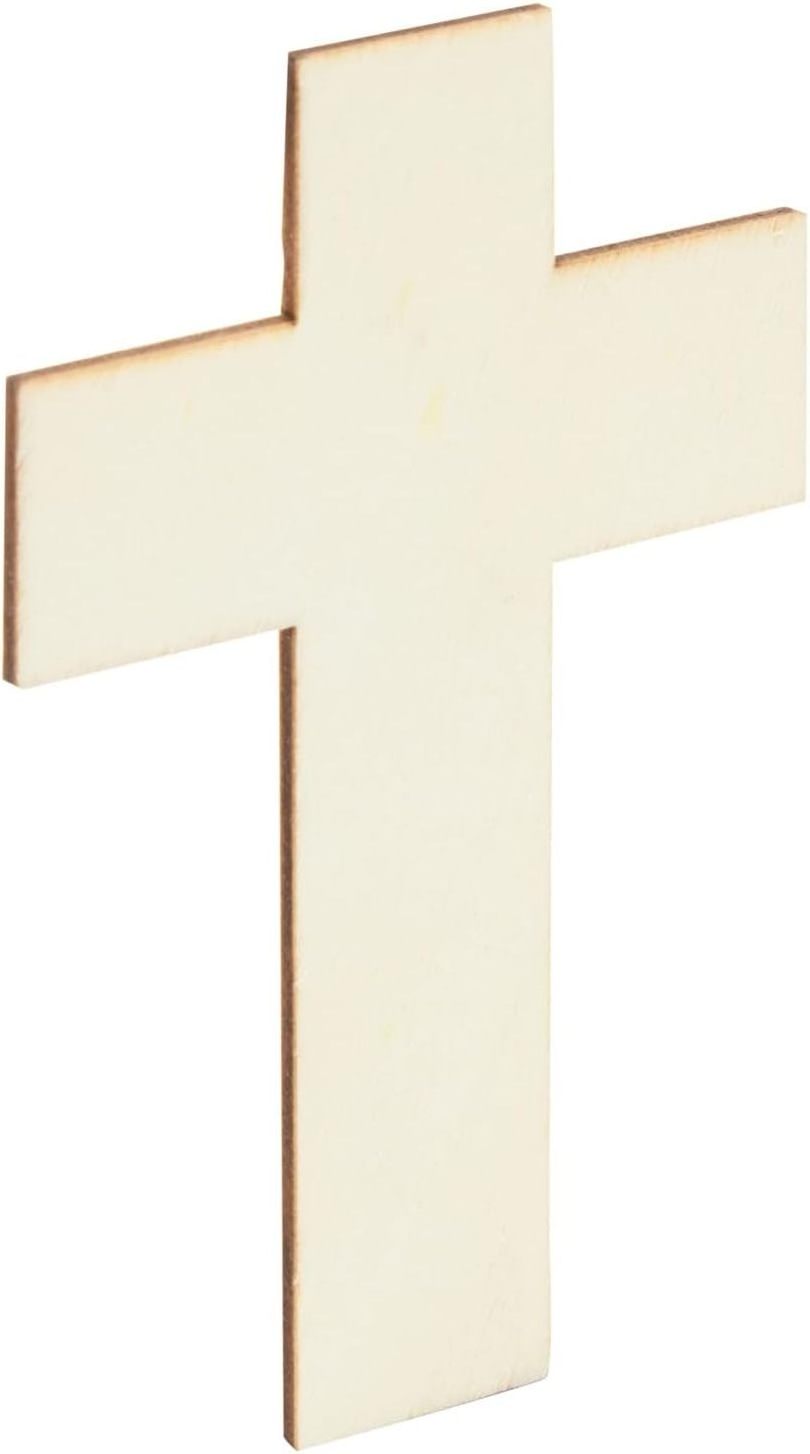 Unfinished Wooden Crosses for Crafts bulk Wooden Cross Ornaments for Church Communion Easter Tree