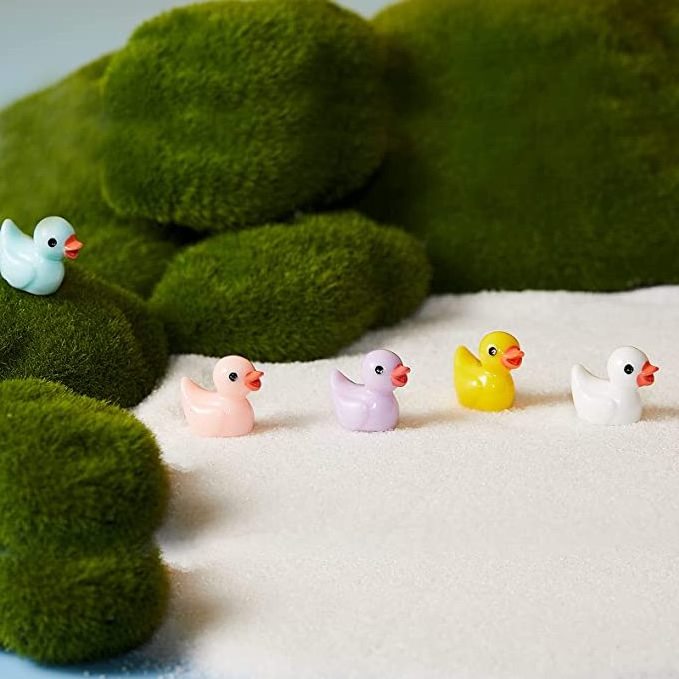 Mini Resin Slime Charms Duck Miniature Duck Figures miniature ducks plastic animals