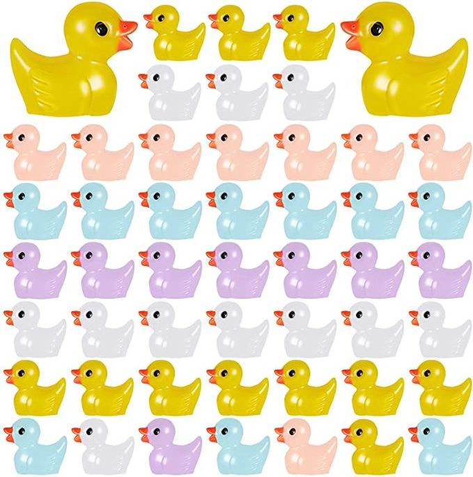 Mini Resin Slime Charms Duck Miniature Duck Figures miniature ducks plastic animals