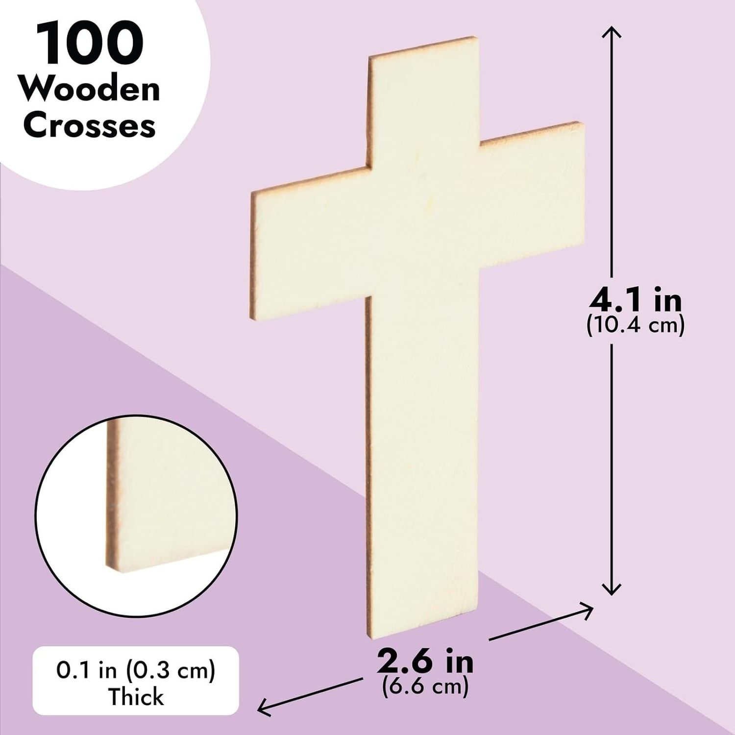 Unfinished Wooden Crosses for Crafts bulk Wooden Cross Ornaments for Church Communion Easter Tree