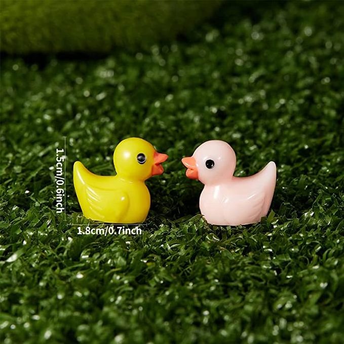 Mini Resin Slime Charms Duck Miniature Duck Figures miniature ducks plastic animals