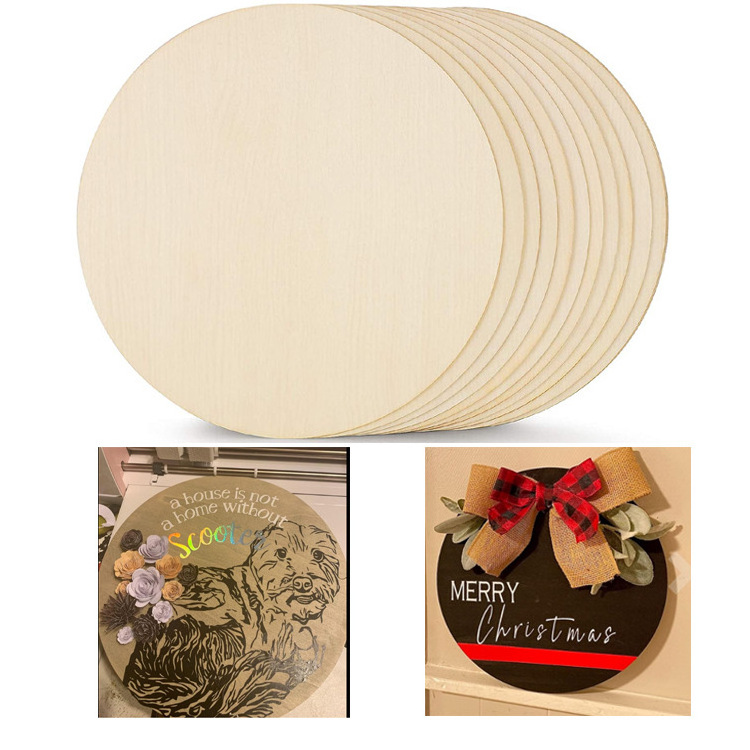 12inch round unfinished wood sign blanks wood crafts wood blanks