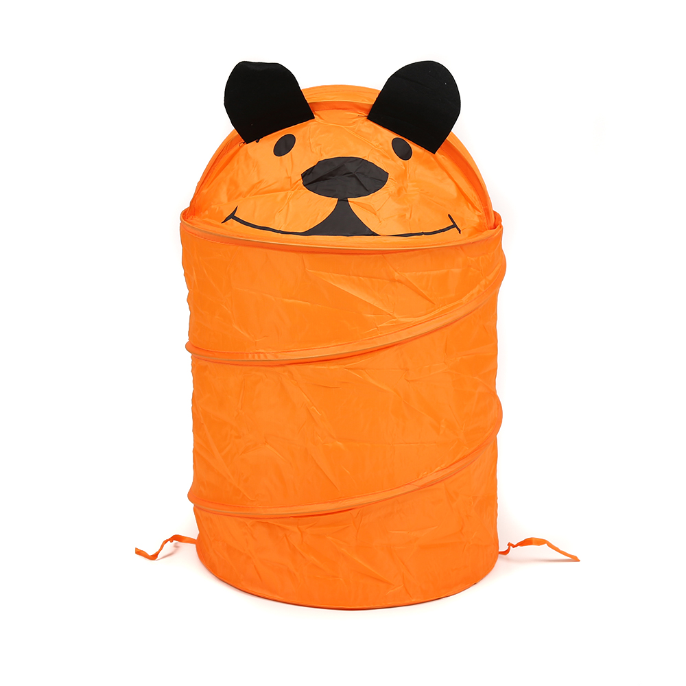 Cartoon small dirty clothes basket is used to organize children's clothes and toys Cute storage basket