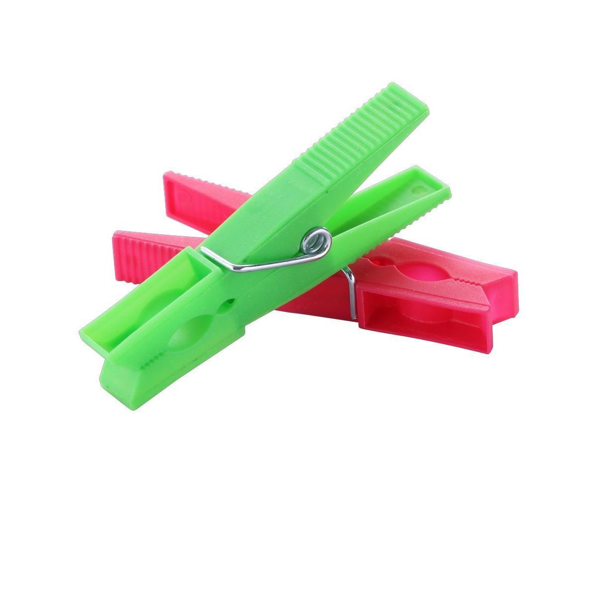 12pcs economic wholesale plastic peg clothespins beach towel clips plastic clothes pegs