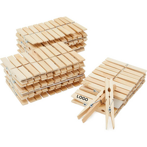 7.2cm Birch Wooden Peg Natural Clothes Drying Wooden Clothespins Photo Pegs Wooden Clips Hardwood Clothes Pegs