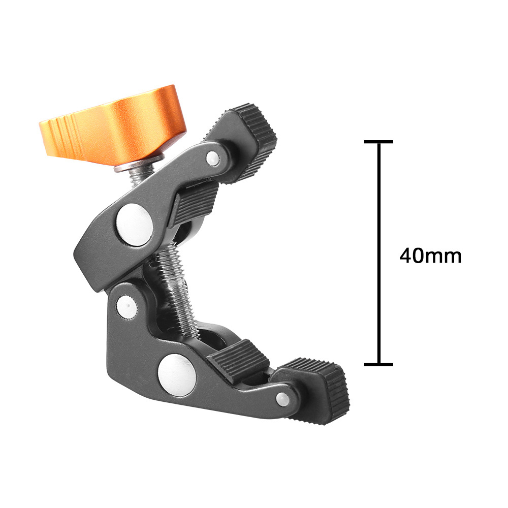 E-IMAGE EI-A05S Aluminum camera Clamp  for On Camera Field Monitor,  Magic Arms,LED lights