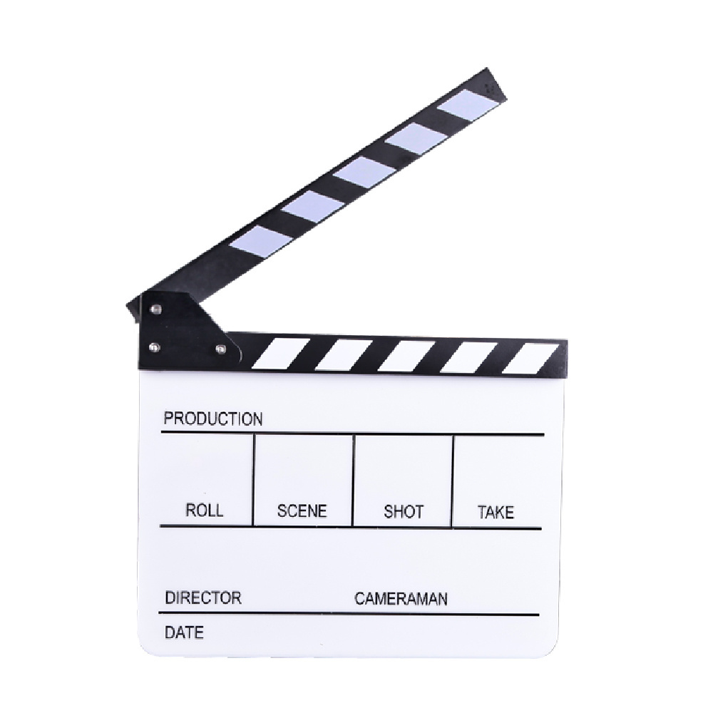 E-IMAGE ECB-03 Acrylic Professional ClapperBoard  For Movie Action Scene Director Film Clapperboard