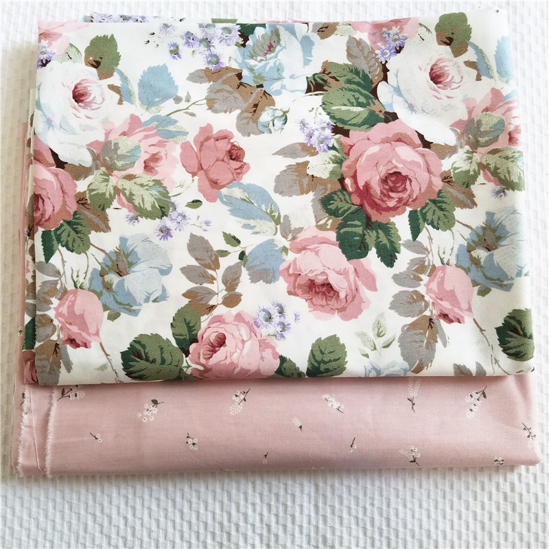 Garden style printed small flower floral twill lining pure cotton handmade diy floral cloth fabric