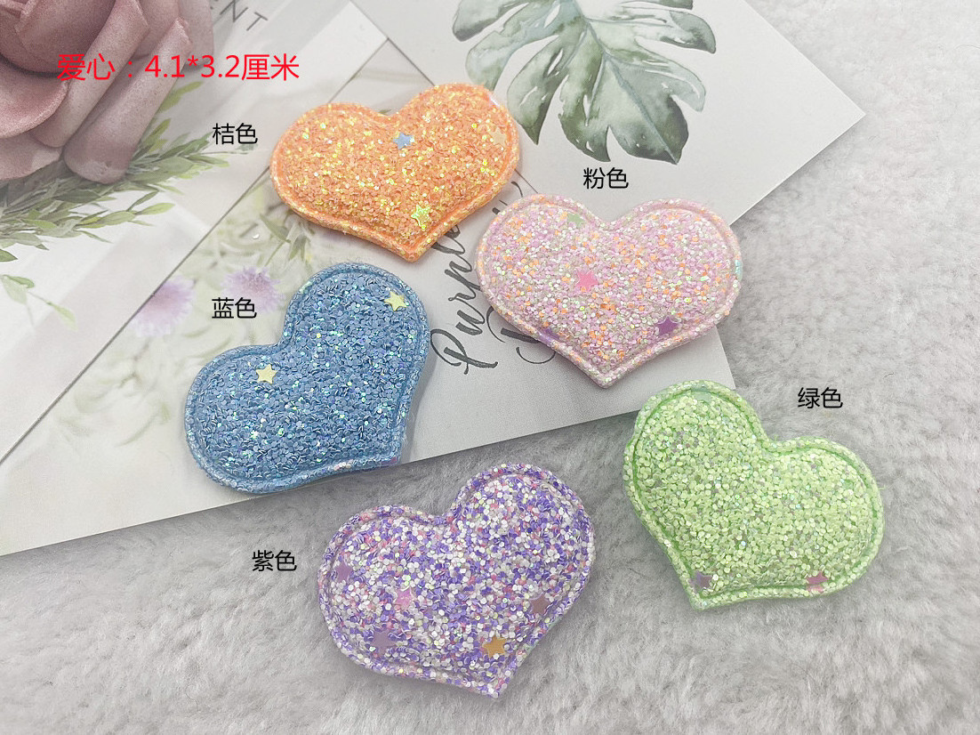 Manufacturers wholesale diy handmade headwear hair accessories Magic Color little glitter star love crown patch sequin