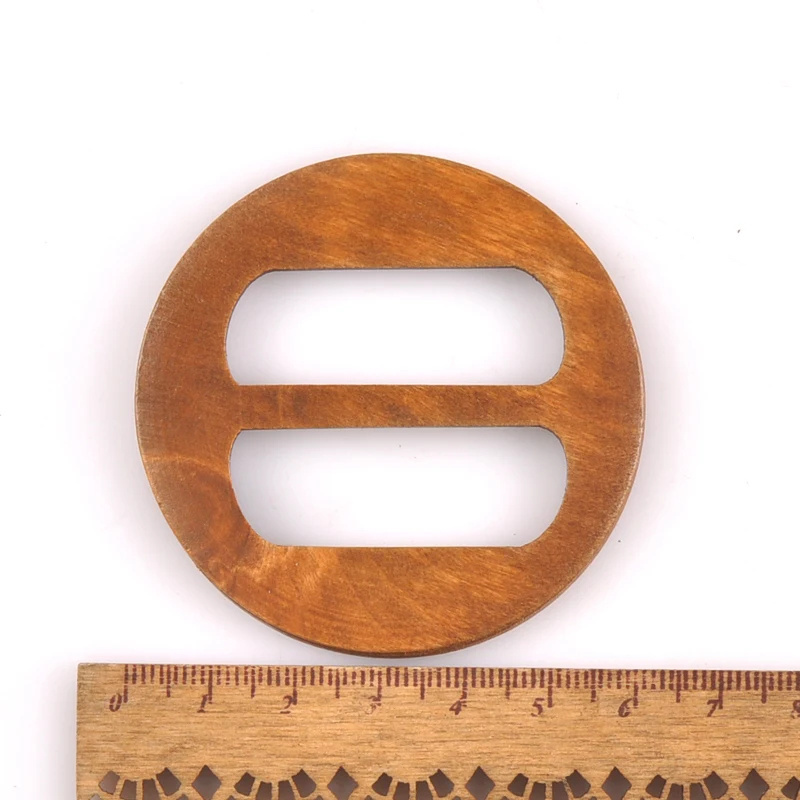 Wooden Round Ring Belt Buckle For Clothes Bag Accessories Apparel Garment Ornament Handmade DIY Accessories Windcoat Decor