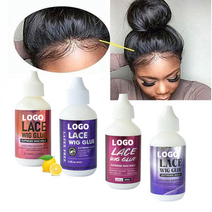 Custom logo hair bonding glue strong hold water proof lace front glue lace wig adhesive glue