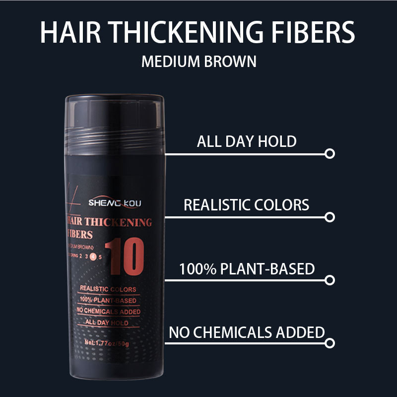 OEM hair fibers private label hair building fibers all day hold custom hair fiber