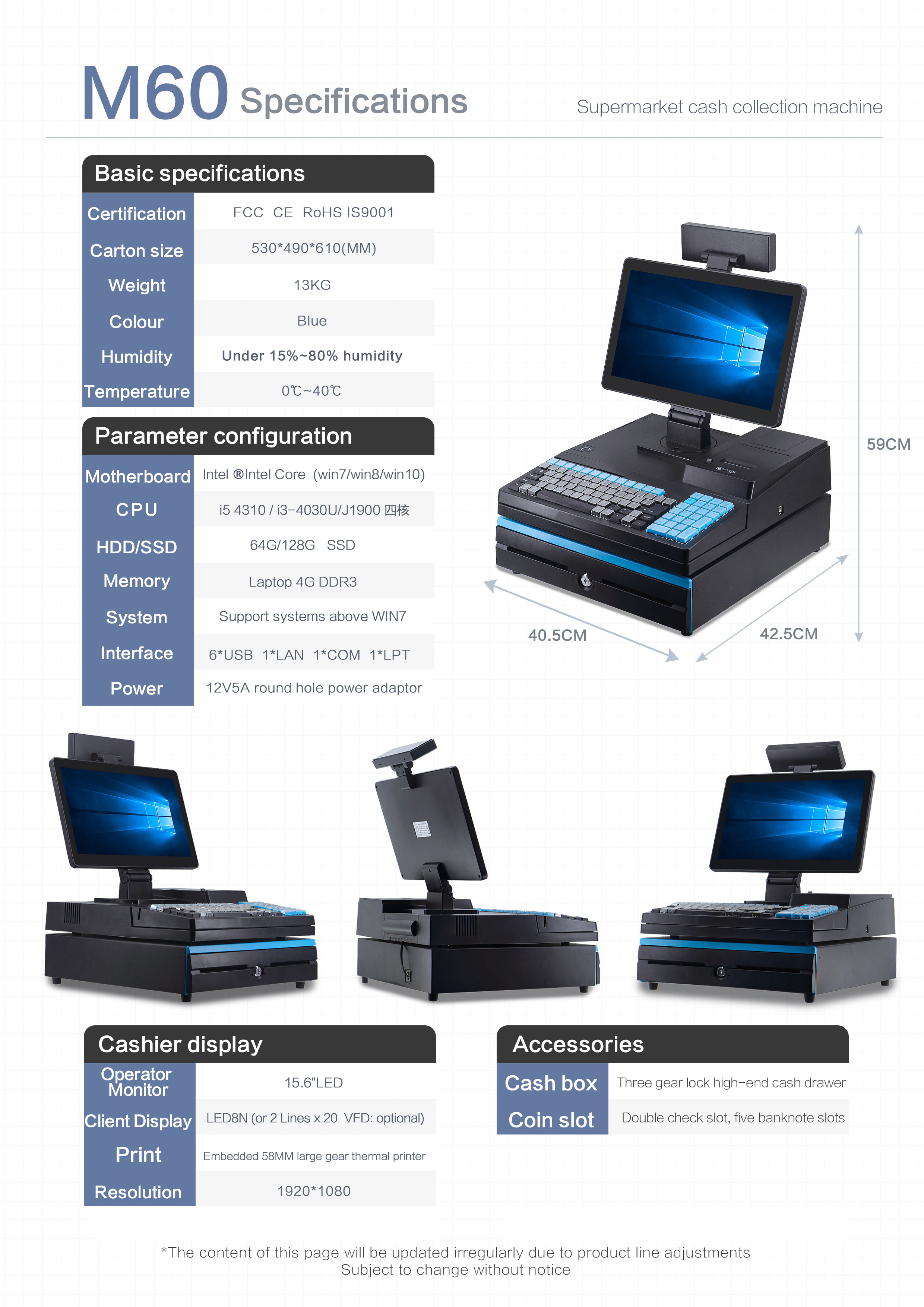 2024 pos printer machine modern  cash register pos system full set