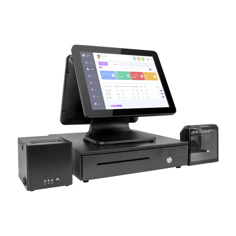 2024 New model Manufacturer Supply 15inch Dual Touch Screen All-in-One Computers POS System Cash Register Sale