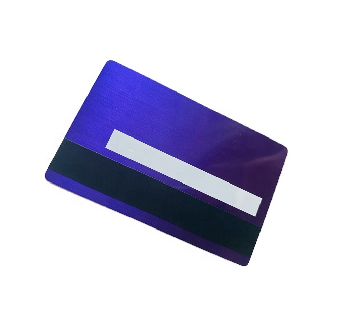 Blank Purple 4442 Chip Slot ATM Metal Credit Debit Card With Hico Magnetic Band