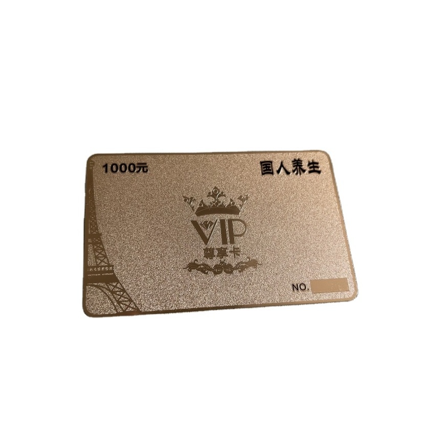 Wholesale Custom Club Etching Engraving Steel Business Tool Metal Card