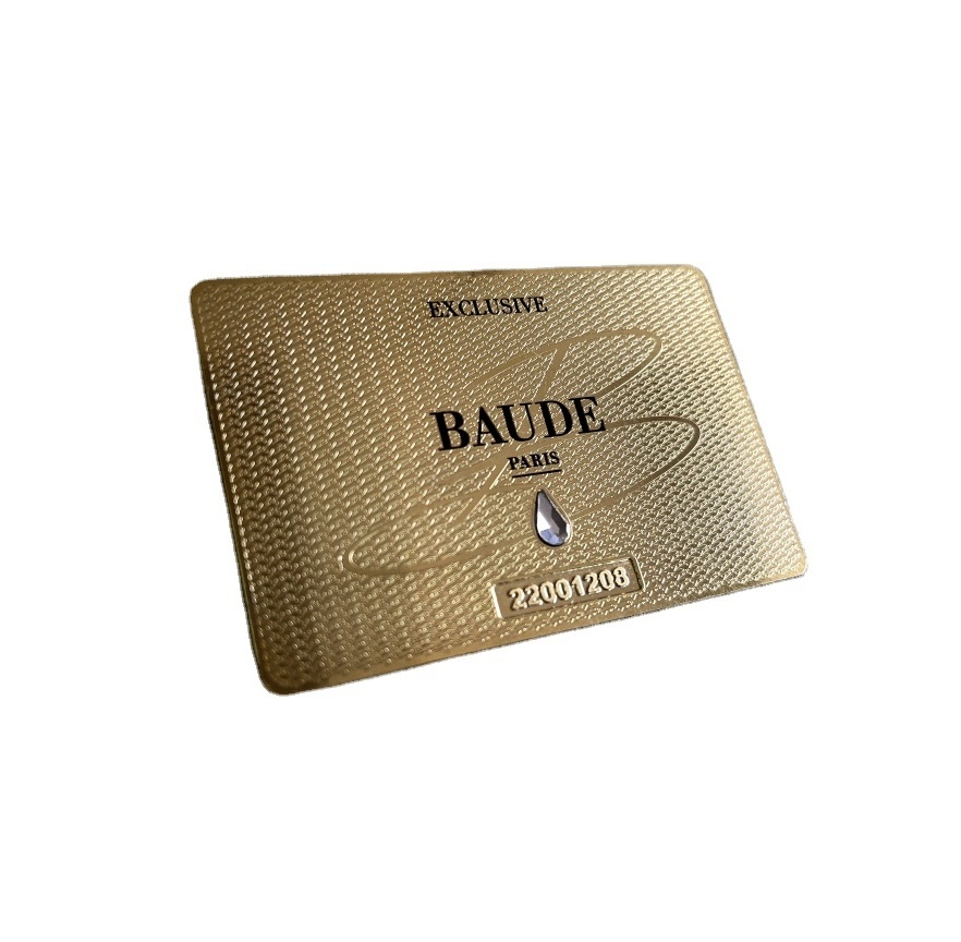 0.5mm Professional Unique Code Bronze Cut Through Business Metal Member Card