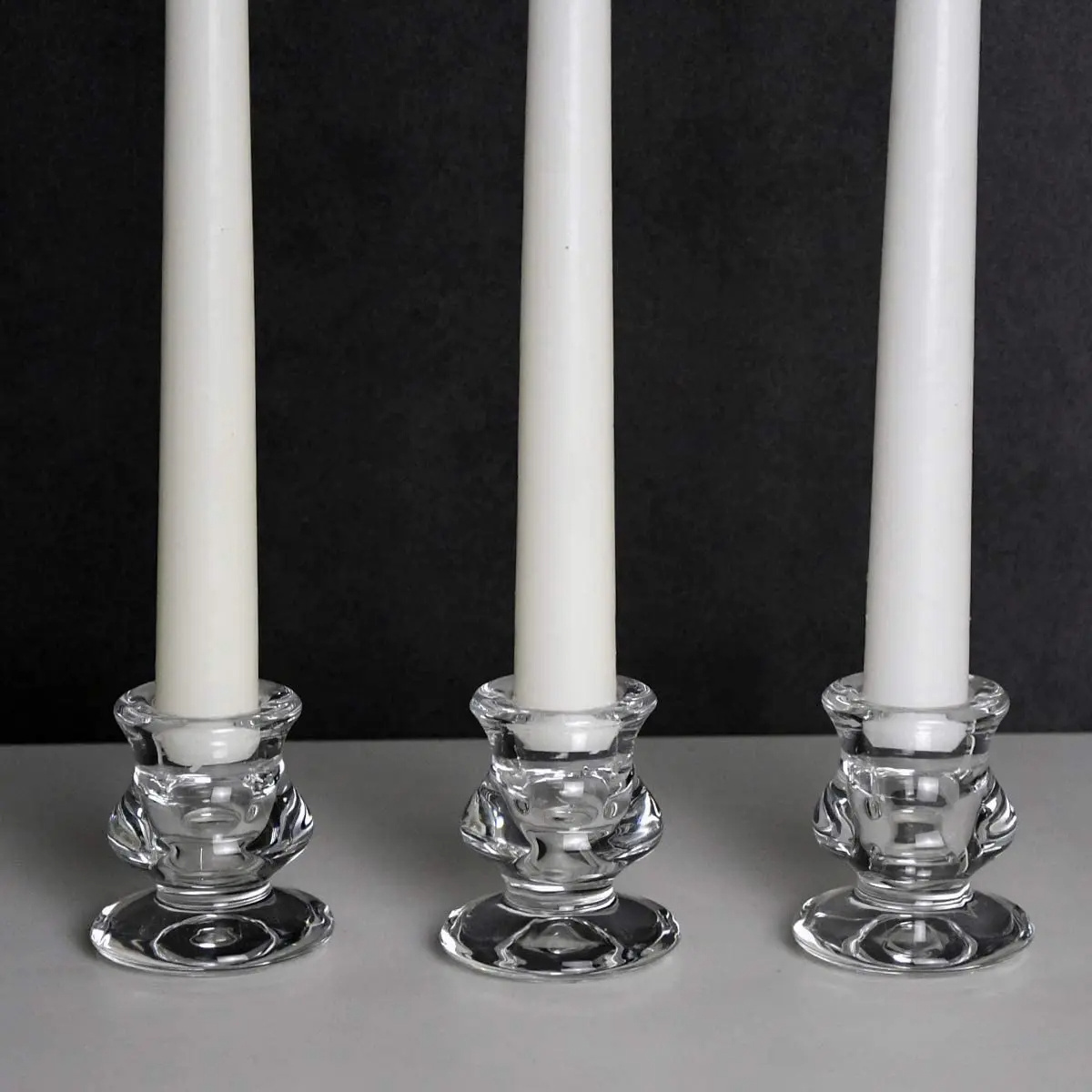 Wholesale Modern Small Taper Candle Holder Pole Wax Glass Candle Stick Holder for Birthday Wedding Home Gifts