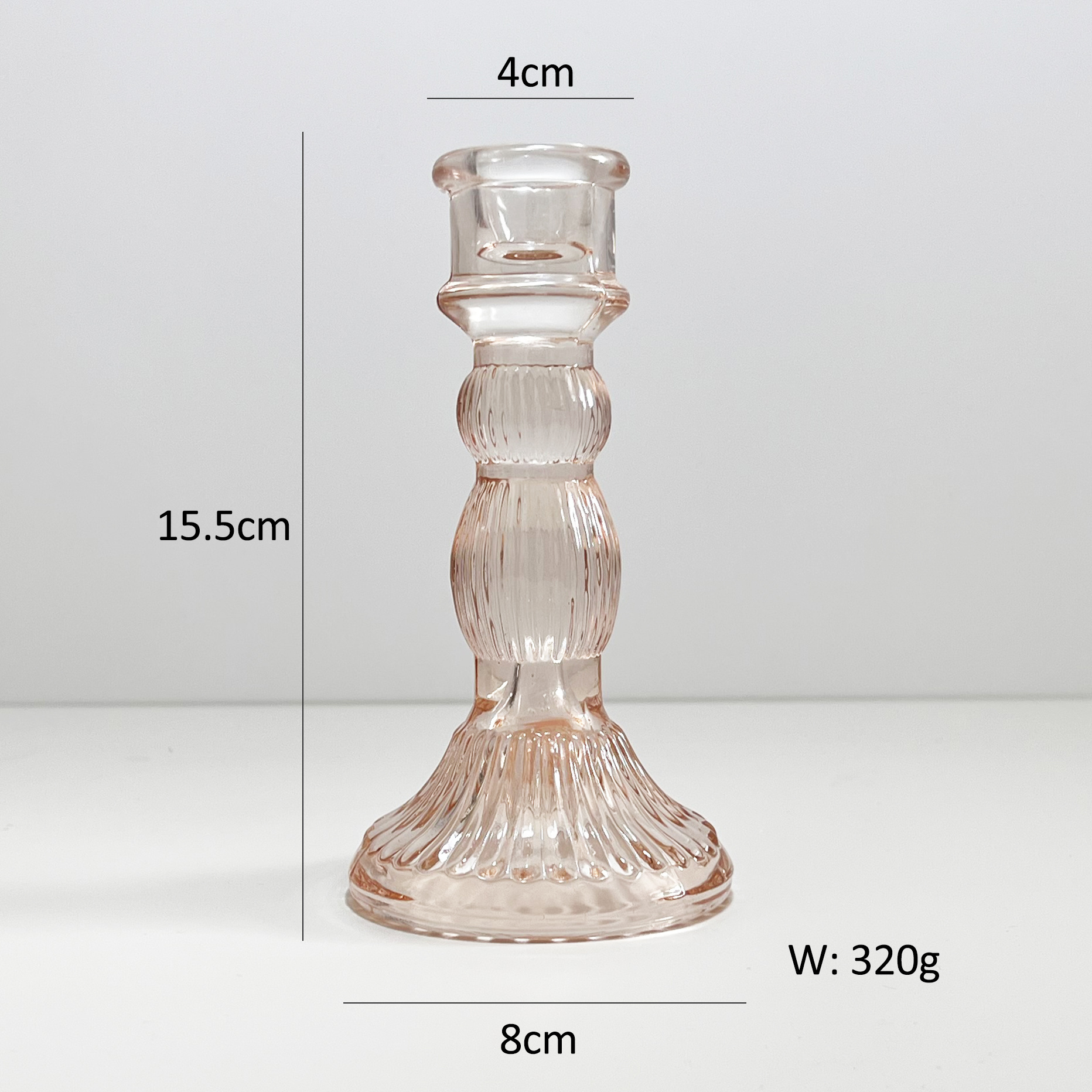 European Ins Glass Candlestick Rod Wax Base Romantic Taper Candle Holders for Table Creative Valentine'S Day Wedding Decoration