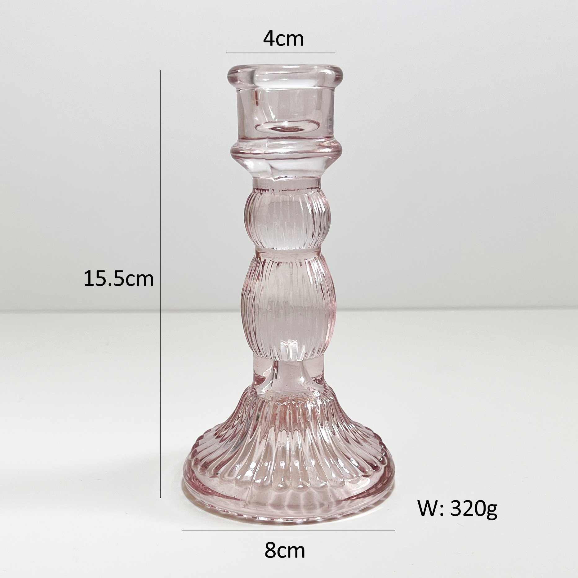 EIPP Tall Pole Glass Candlestick Romantic Dining Table Wedding Taper Votive Candle Holder for New Creative Home Decoration