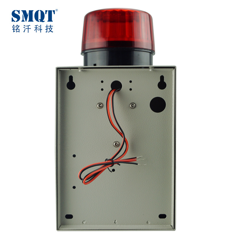 Metal box outdoor wired strobe light alarm siren