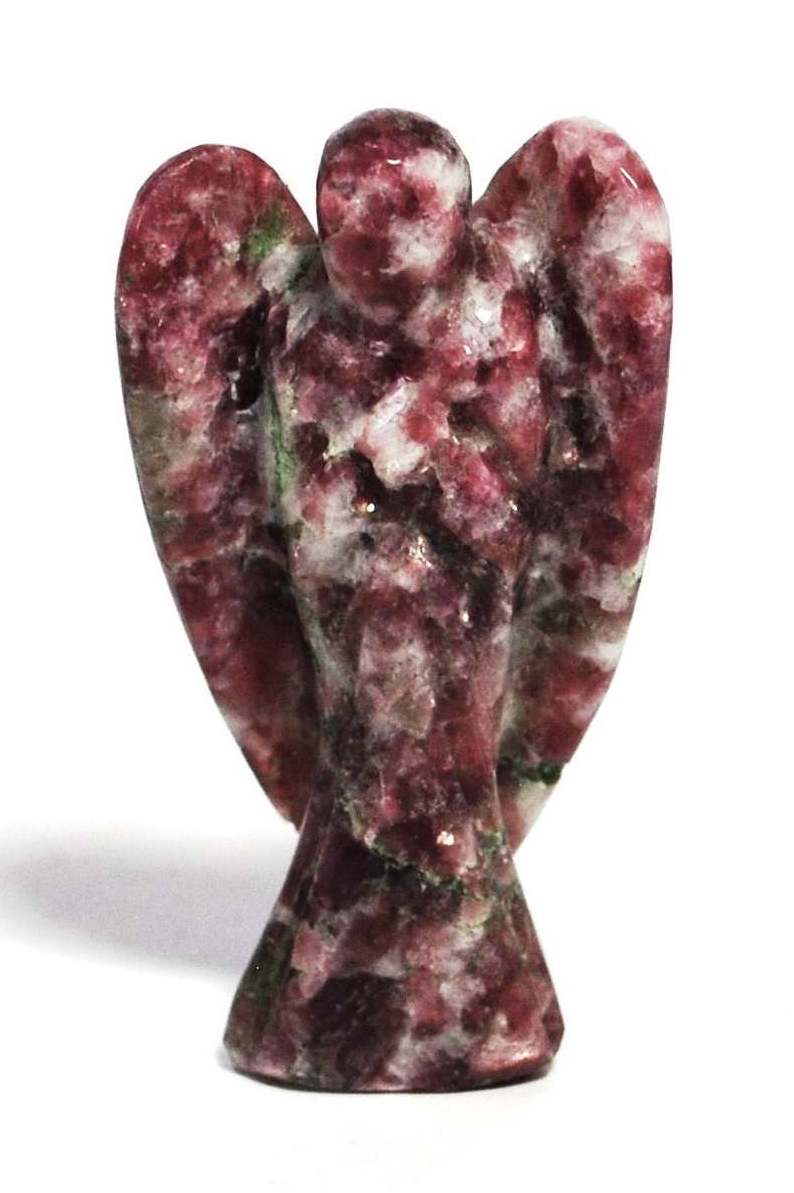 Natural Lepidolite Crystal Angel Gemstone Angels in Bulk Agate Reiki energy blessed hand carved Angel For Gift