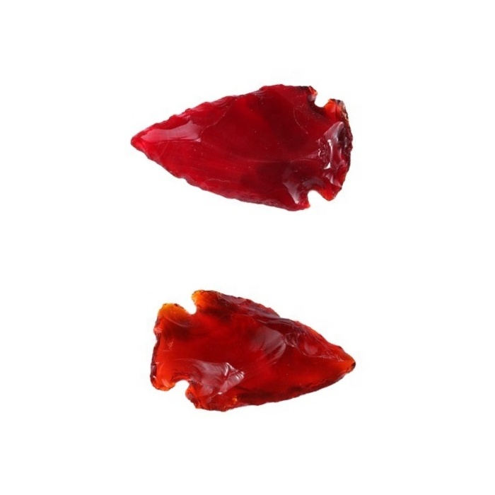 Red Glass Arrowheads Crystal Healing Arrowhead Red Glass Indian Making For Necklace Wholesale Arrowhead Metaphysical Glass Sale